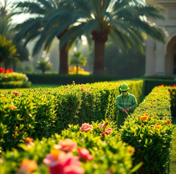 Transform your outdoor space with Greenapex landscaping and garden design in Al Majaz Sharjah for villas, homes, hotels, and commercial properties.