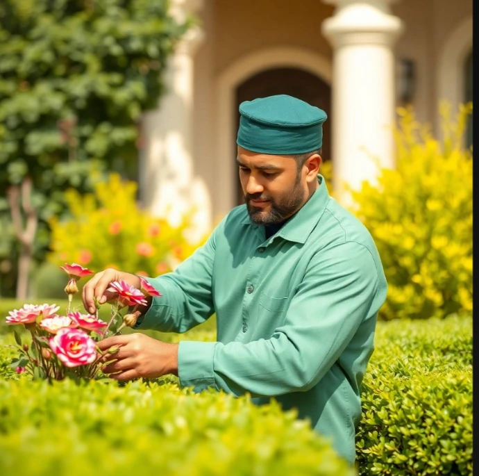 Transform your outdoor space with Greenapex garden design and landscaping in Abu Shagara Sharjah, offering irrigation, planting, lawn care, and maintenance.