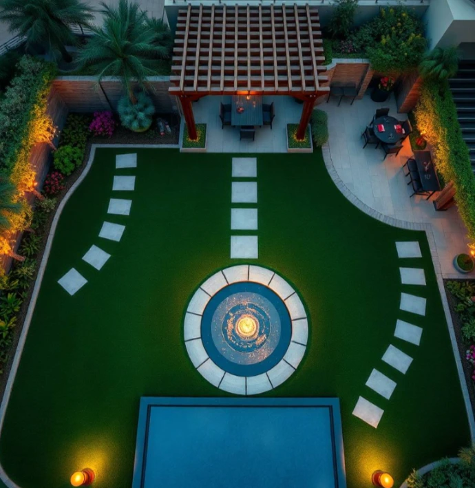 Choose Greenapex for modern garden landscaping in Sharqan Sharjah, offering flower planting, tree care, irrigation maintenance, and landscape improvements.