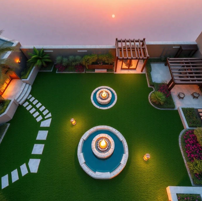Greenapex creates custom garden design and landscape transformation in Al Fisht Sharjah with irrigation systems, lawn care, pruning, and garden maintenance.