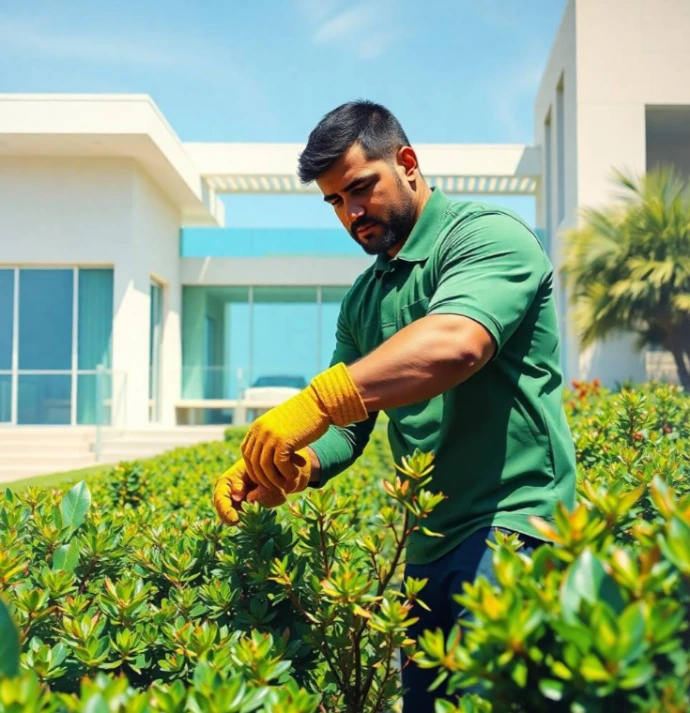 Transform Yas Acres gardens with Greenapex luxury landscaping, featuring custom design, elegant planting, lawn care, irrigation, and expert maintenance.
