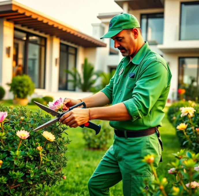 design in Baniyas Abu Dhabi with creative planting, lawn care, irrigation maintenance and seasonal landscaping solutions.