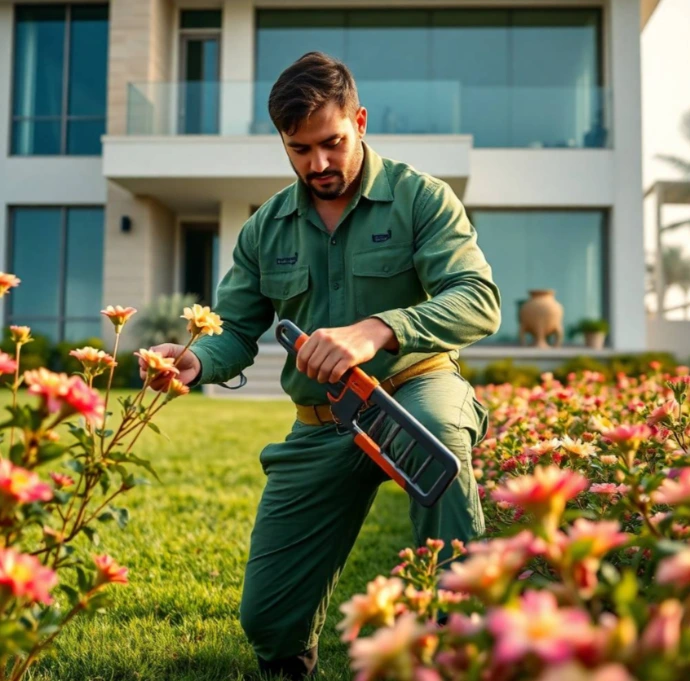 Transform Al Shawamekh gardens with Greenapex landscaping, featuring planting, tree care, lawn maintenance and efficient irrigation solutions for homes.
