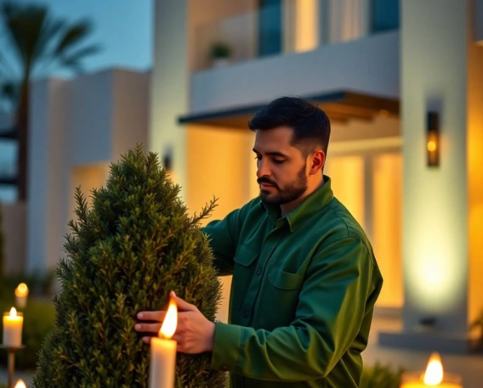 cape lighting, sophisticated Abu Dhabi residential setting, realistic premium property photography, clear late-afternoon sunlight, full-frame DSLR, 35mm lens, authentic architectural textures, detailed foliage, natural shadows, photorealistic, no cartoon, no CGI, no illustration, no artificial AI appearance.