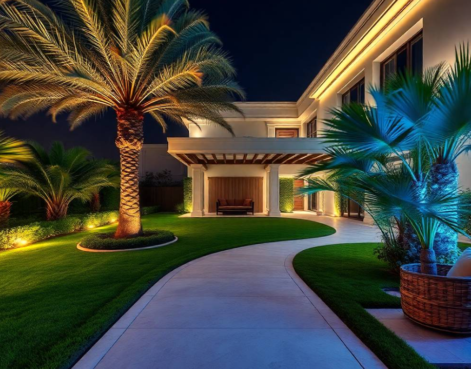 Greenapex creates modern gardens in Dubai Islands with coastal planting, ornamental trees, lawn care and reliable irrigation maintenance for villas.