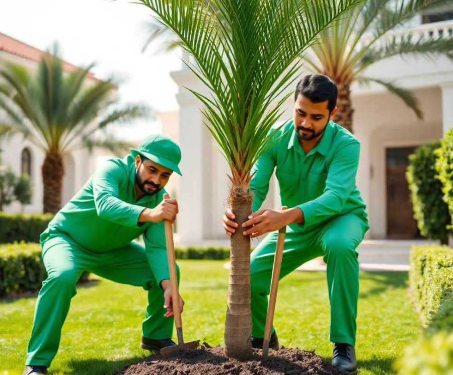 Greenapex enhances Bluewaters Dubai villas with landscape design, tree planting, hedge care, lawn maintenance and dependable irrigation services.