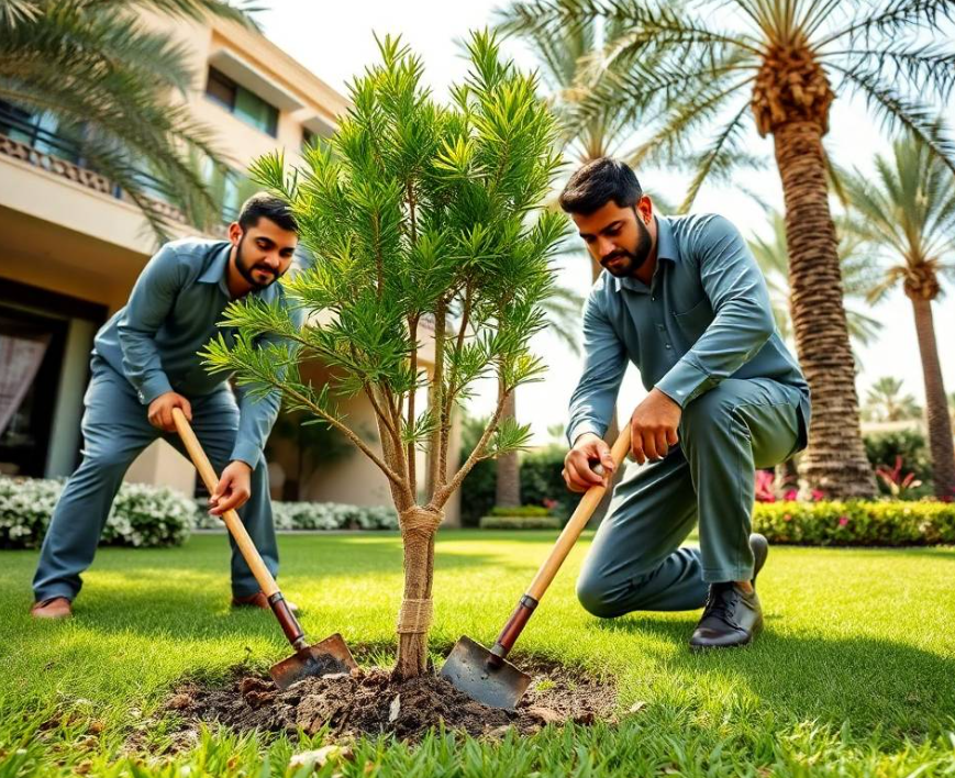Greenapex offers luxury landscaping in Al Khawaneej 2 Dubai with tree planting, garden improvements, lawn care and irrigation for elegant outdoor spaces.