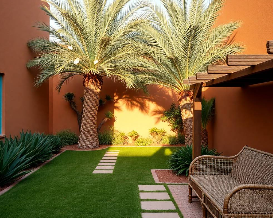 Greenapex creates custom gardens in Al Warqa 2 Dubai with ornamental trees, planting beds, lawn care and reliable irrigation for modern villas.