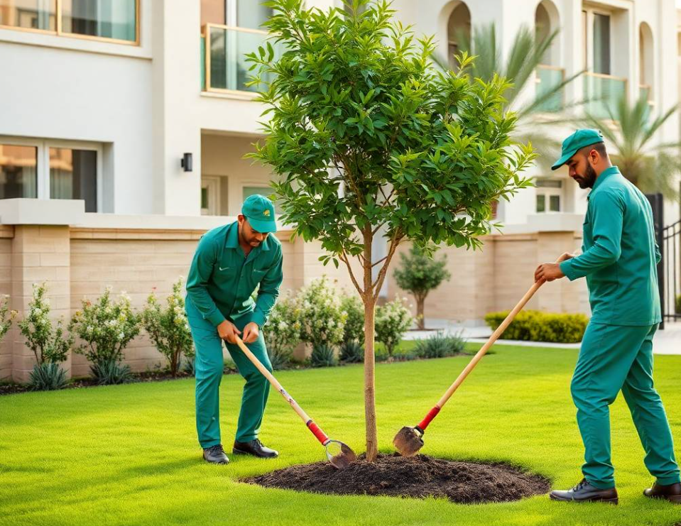Greenapex enhances Al Warqa 2 Dubai villas with custom landscaping, tree planting, hedge care, lawn maintenance and dependable irrigation services.