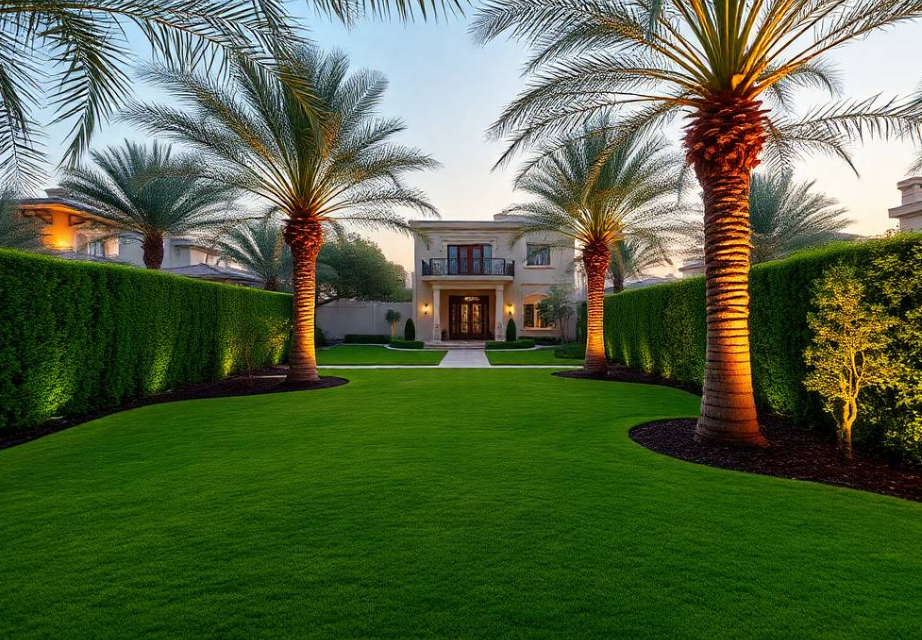Greenapex Landscaping delivers complete garden landscaping in Al Mutaredh, Al Ain, with lawn care, planting, pruning, irrigation and seasonal improvements.