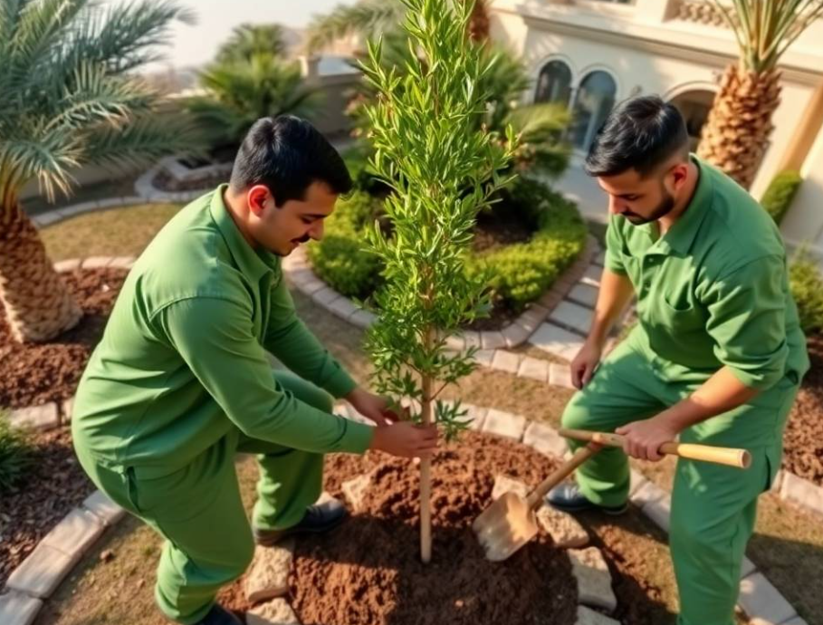 Keep your Al Masoudi Al Ain garden green with Greenapex irrigation care, lawn maintenance, planting, pruning and seasonal landscaping services.