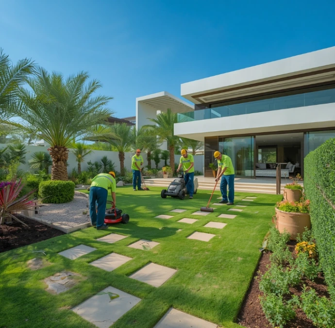 Leading landscaping and gardening services in DAMAC Hills Dubai creating luxury gardens, lush lawns, irrigation systems, elegant outdoor spaces, and exceptional curb appeal.