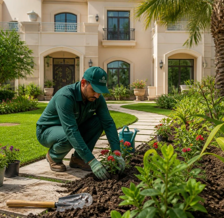 Expert garden design and landscaping services in Jumeirah Islands, Dubai, offering customized garden planning, outdoor space design, soft landscaping, hardscaping, irrigation solutions, and professional garden maintenance. Experienced landscaping specialists create attractive, functional, and well maintained outdoor spaces for villas and residential properties.